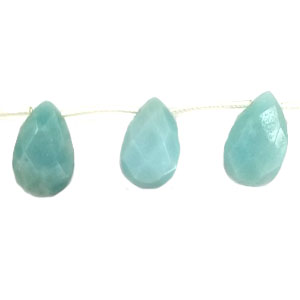 AMAZONITE FACETED PEAR SD 16X25MM